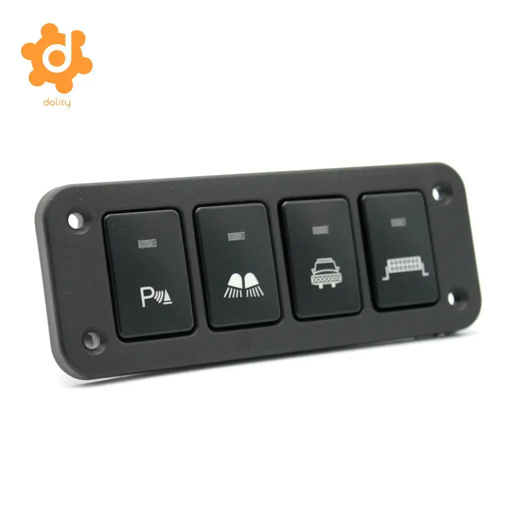 dolity Light Bar+Headlight+Low Beam+Parking Light 4 Gang Switch Panel for Toyota