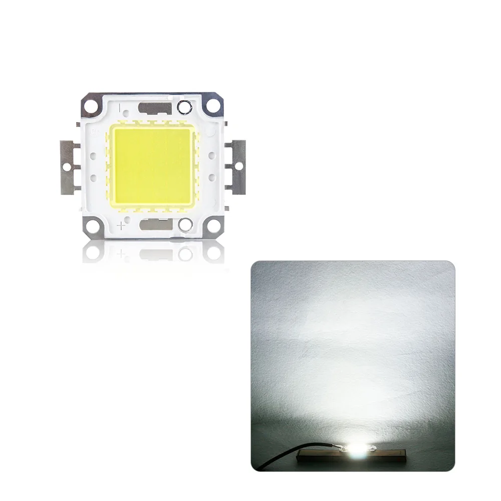 Vacamm светодиодный светильник матрица мощностью 10 Вт, 20 Вт, 30 Вт, 50 Вт 100 очень яркий Smart IC чип лампа белый/теплый белый свет для точечный светильник потолочные светильник сада - Испускаемый цвет: White