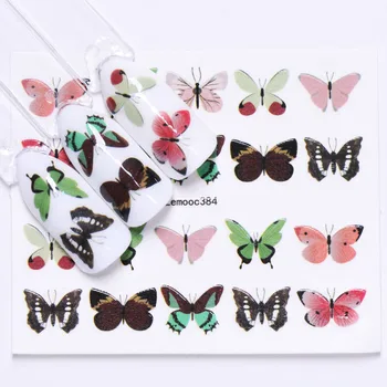 

LEMOOC Nail Transfer Sticker 1 Sheet Cute Animal Designs Water Decal Nail Art Decoration for Watermark