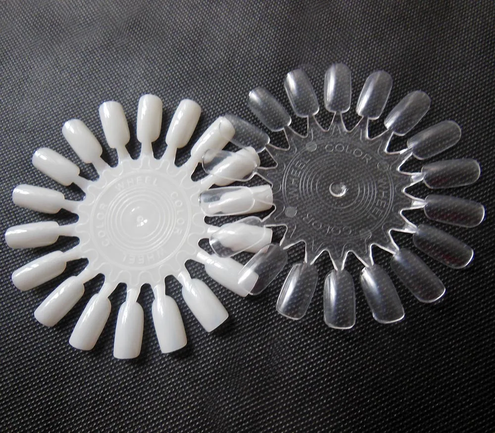 

2 pcs Polish Palette Dish Dappen Dish polish display Stylish 18 Tips Nail Art Polish Color Display