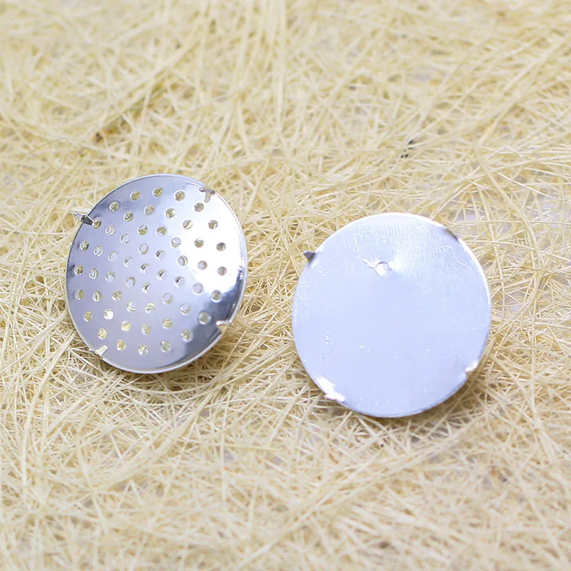 

Beadsnice Brass Flat Round Clip-On Earring Components Earring Tray Diy Jewelry Making 37616D