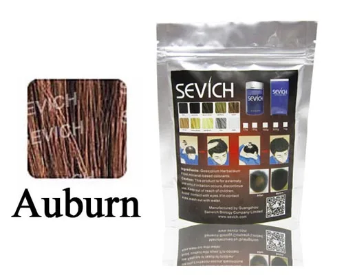 50 г Sevich волосы волокна строительного волокна волос кератин более толстые продукты для лечения выпадения волос порошок для укладки Regrow 10 цветов - Цвет: auburn