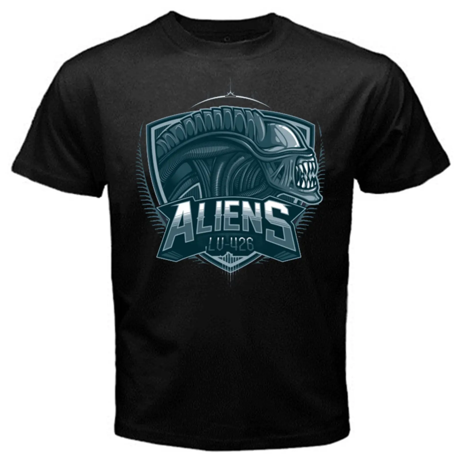 Alien 426 Eighties Predator Movie T Shirt Black Basic Tee Men Brand