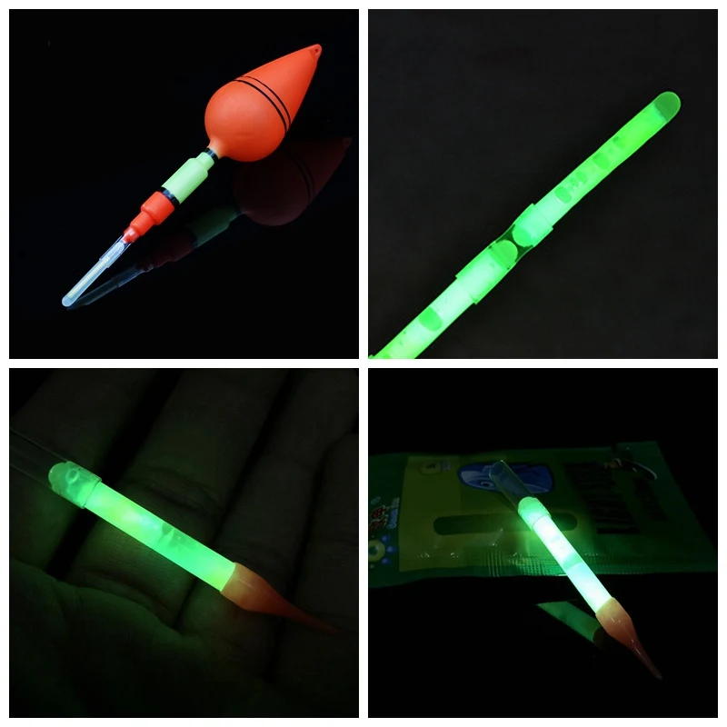 

50pcs/set Light Dark Glow Stick Fishing Tackle Fishing Float Light Stick Fluorescent Lightstick Night Luminous Float Rod