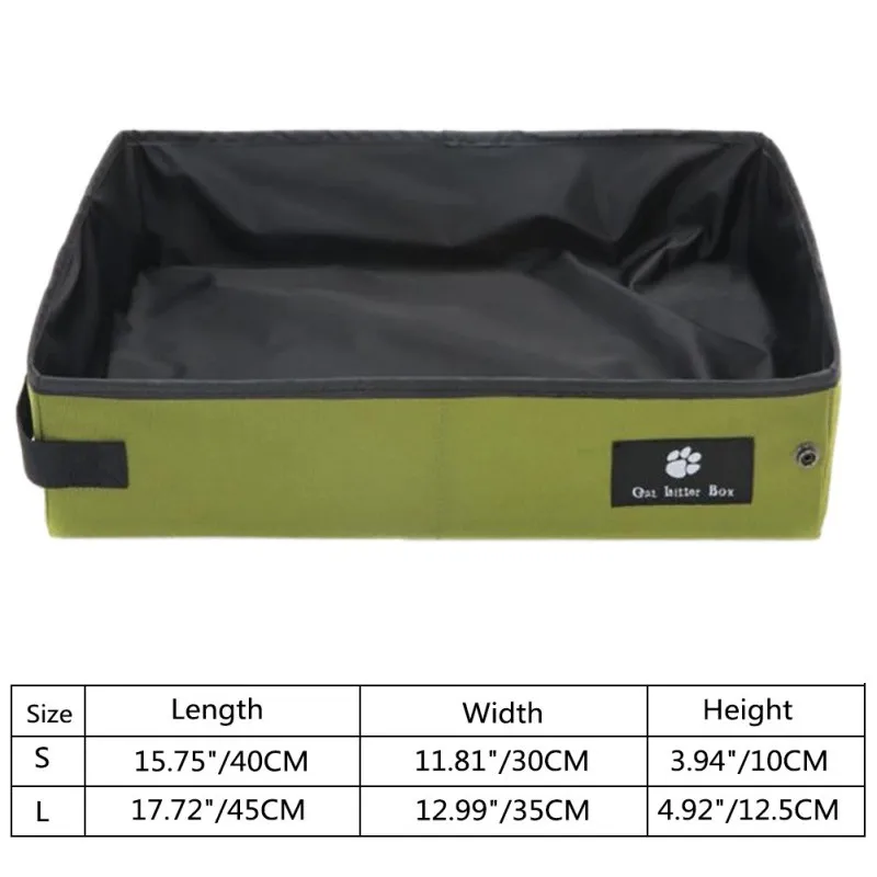 New High-grade Pet Cat Litter Box Folding Waterproof Litter Carrier Toilet Outdoor Cat Litter Box Pet Supplies For Summer Travel