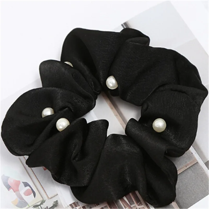 Модные женские туфли Scrunchies кольцо Упругие Hairbands обруч жемчужный приспособление для укладки волос в узлы волос аксессуары, очаровательный Инструменты для укладки