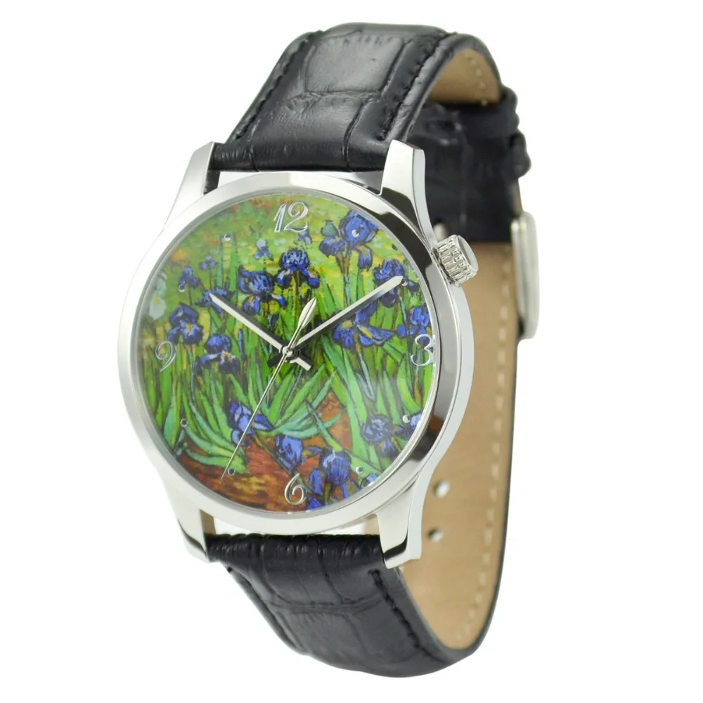 Famous Painting Watch ( Irises ) Big Size Unisex Watch Free shippingin Lover's Watches from