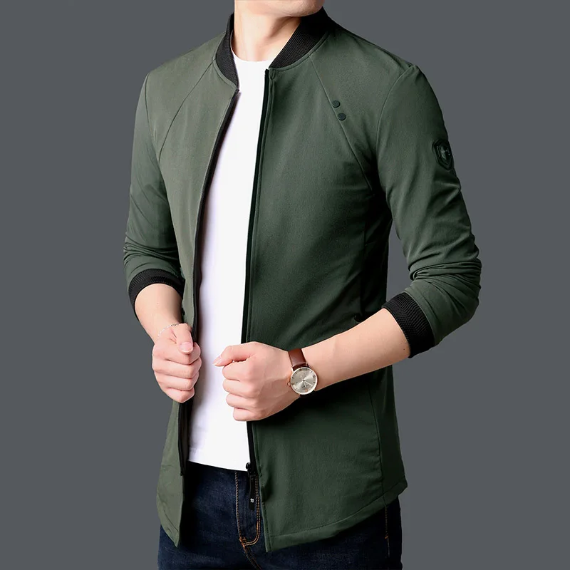 Новые модные куртки для мужчин, японские уличные модные трендовые ветровки с воротником-стойкой, повседневные пальто, мужская одежда - Цвет: Армейский зеленый