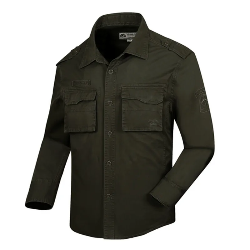 Nianjeep 2016       army green    clothing camisa masculina a0702