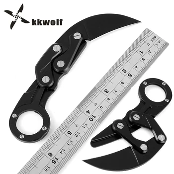 

KKWOLF karambit folding knife Portable counter strike hawkbill tactical Fighting pocket hunting knife Butterfly in knife CS GO