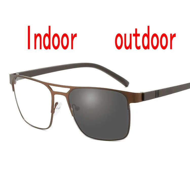 brown-400 /Новые женские солнцезащитные очки-хамелеоны, меняющие цвет очки, женские ретро очки с диоптриями при близорукости, модные готовые glasse FML - Цвет оправы: brown-400