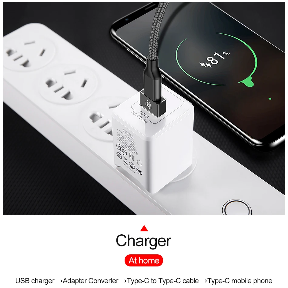 Кабель переходник Baseus с USB папа на Мама типа мама|usb type|usb tousb to usb-c |