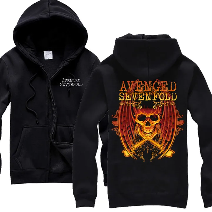 31 дизайн Harajuku череп Avenged Sevenfold A7X рок толстовки оболочка куртка панк тяжелый металл Толстовка молния флис sudadera - Цвет: 4