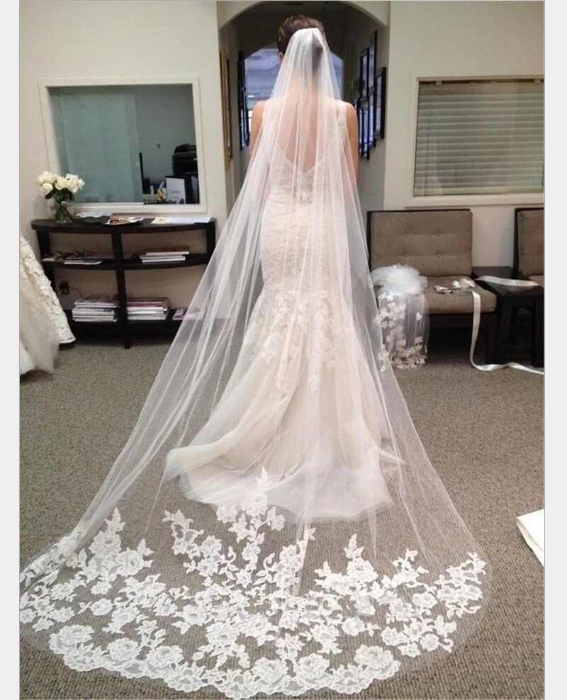 off white bridal veils