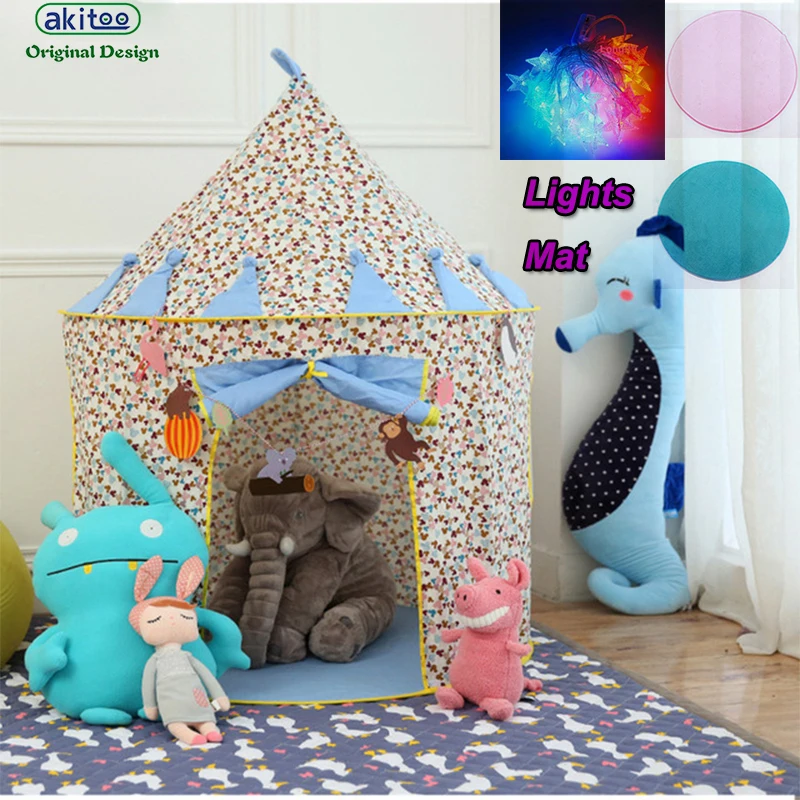 

akitoo 129 Children Play Ball Game cloth Tent Princess House Home Indoor Folding Tent Room Tent For Kids for girl and boy gift