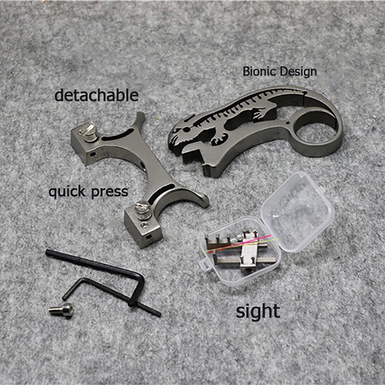 Lagarto com Objetivo de Tiro ao ar Handheld com Faixa de Borracha Caça Estilingue Catapulta Inoxidável Livre Novo 2020 Aço 10 Cheap Arco e flecha