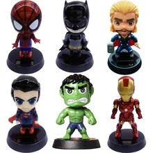 Украшение автомобиля мультяшный персонаж качающаяся Голова Статуя кукла украшение солнечный автомобиль Интерьер домашнее украшение Подарочный аксессуар для автомобиля