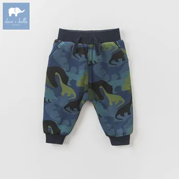

DB6195 dave bella autumn infant baby boys dinosaur printed full length fashion pants children toddler pants boys trousers