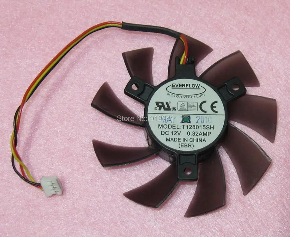 T128015SH 75mm Graphics / Video Card VGA Cooler Fan Replacement 40mm
