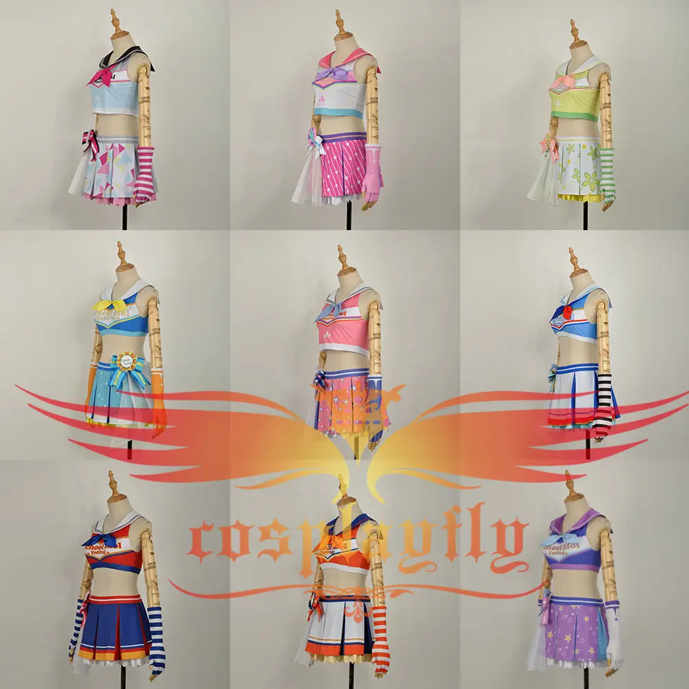 LoveLive! أشعة الشمس!! Aqours Hanamaru Kanan روبي Yoshiko ريكو Chika ضياء واتانابي ماري المصفقين الصحوة تأثيري زي الجوارب