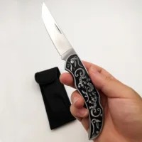 עץ ידית איכות גבוהה כלי קיפול סכין 7Cr17Mov Blade עץ ידית חיצונית קמפינג הישרדות Pocket סכינים טקטיות ציד EDC (3)