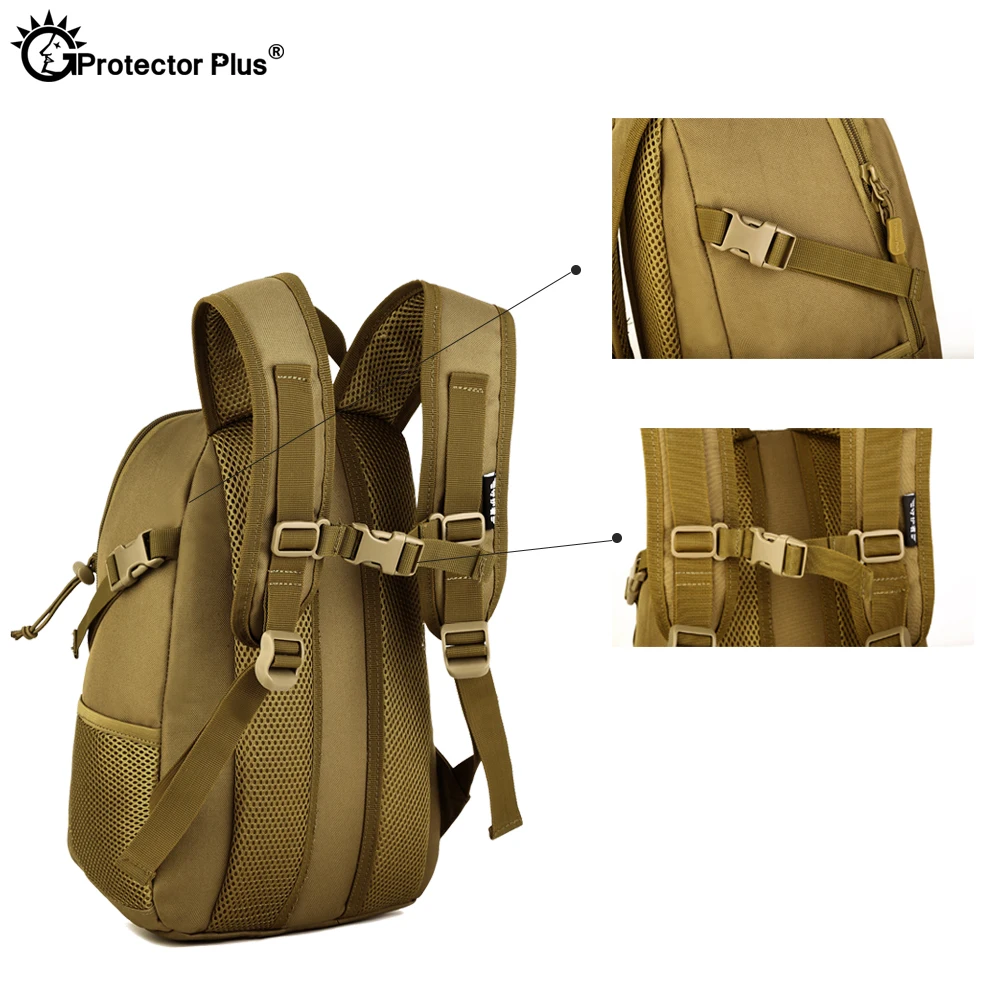 Protector Plus 12L Tactical MOLLE Backpack Children Waterproof Small Backpack School Bags Kids Mili