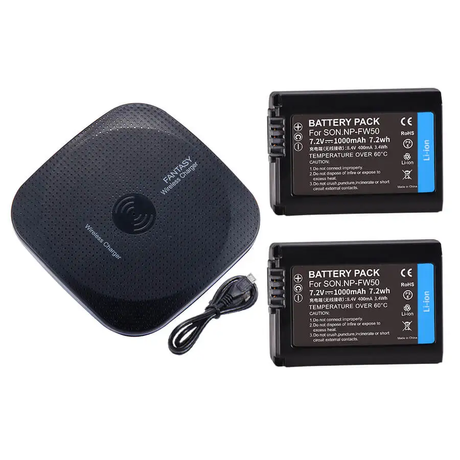 Mamen NP-FW50 NPFW50 NP FW50 Беспроводная батарея для цифровой камеры+ Беспроводное зарядное устройство для sony A5000 A5100 A6000 A6100 - Color: 2-in-1 Charger Kit