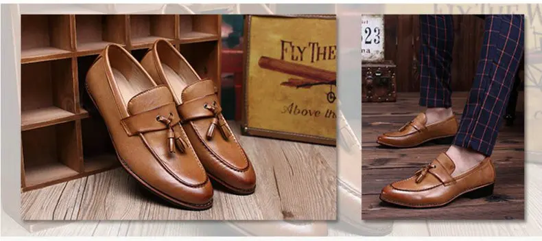 Men's Casual Shoe Loafers Breathable Slip-On Shoes Loafers Men Leather Mens Shoes Casual Men Loafers' Leather Plus Size Socks    (2)
