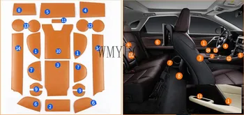 

For Lexus RX RX200t 450h series PU Leather Non Slip Door slot cup mat storage rubber interior mats Car Styling Sticker 23pcs