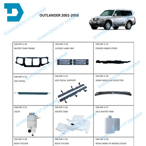 2001-2003 передний светильник для pajero v73 противотуманная фара крышка для MONTERO противотуманная фара 2000-2006 mr388019 V75 V77