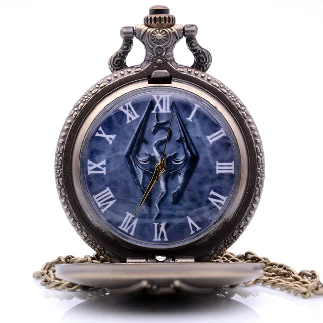 Drop Shipping Vintage Antique The Elder Scrolls V Skyrim Mens Womens Quartz Pock Drop Shipping Vintage Antique The Elder Scrolls V Skyrim Mens Womens Quartz Pock