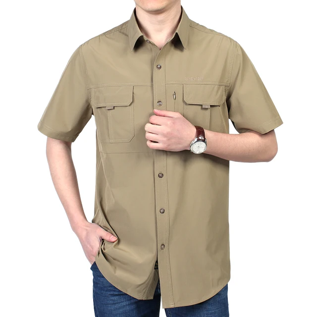 Aliexpress.com : Buy Men's Summer Short Sleeve Shirt Button Down Casual ...