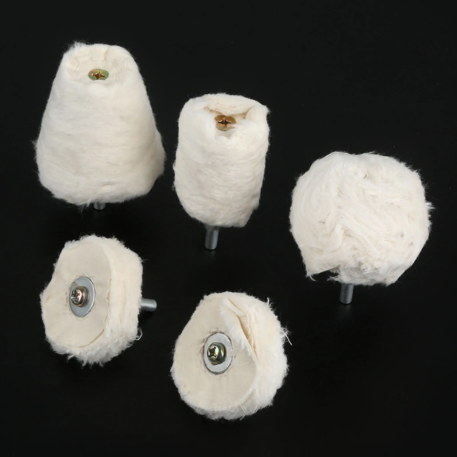 DRELD 5Pcs Dremel Accessories 6mm Shank Polishing Mop Buffing Wheel