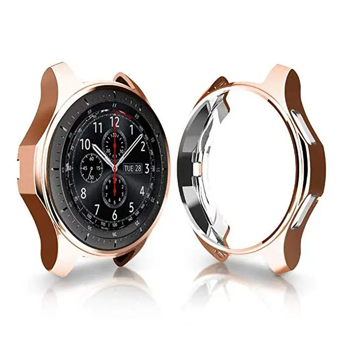 Для samsung Galaxy Watch 46 мм 42 мм ТПУ тонкий защитный чехол для смарт-часов для samsung gear S3 Frontier защитный чехол - Цвет: rose-gold