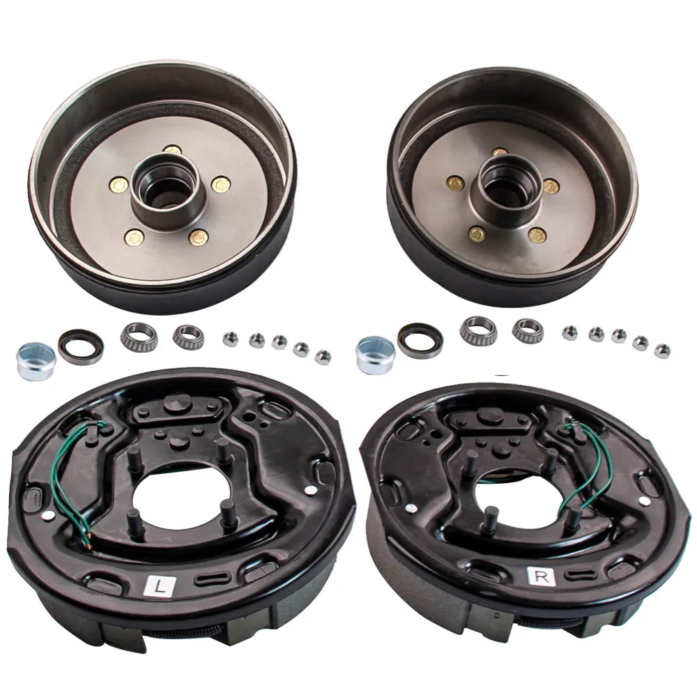 Trailer 5 On 4.5 Hub Drum Brake Kit 10X2 1/4 Electric Brakes For 3500