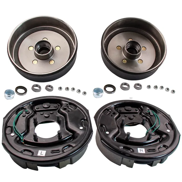 Trailer 5 On 4 Hub Drum Brake Kit 10x2 1 Electric Brakes For Trailer 5 On 4 Hub Drum Brake Kit 10x2 1 Electric Brakes For 3500 Lbs Axle