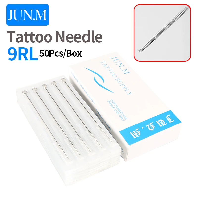 Free Shipping 50PCS Professional Tattoo Needles 9RL Disposable Sterilze
