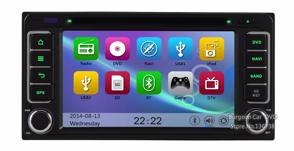 Excellent Car DVD Player GPS Navigation FOR toyota Hilux Fortuner Innova old camry corolla vios RAV4 Prado Aversis Majority Florid Cowry 24