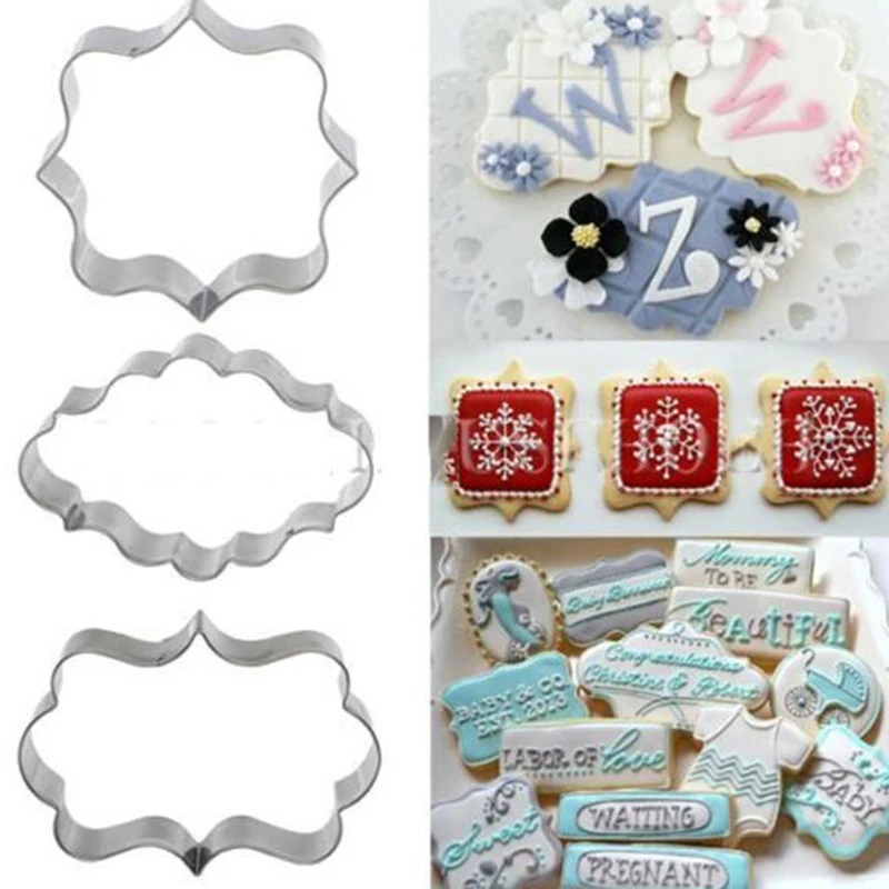 

3pcs/set Stainless Steel Biscuit Cookie Cutter Fondant Cake Mold Metal Cake Decorating Tools Kitchen Accessories Wholesale S0103