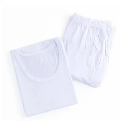 /розничная, осень, мужские тонкие подштанники больших размеров, мужские Модальные комплекты нижнего белья, топы+ штаны, xl-xxxxl 5xl 6xl 7xl 8xl 9xl - Цвет: white