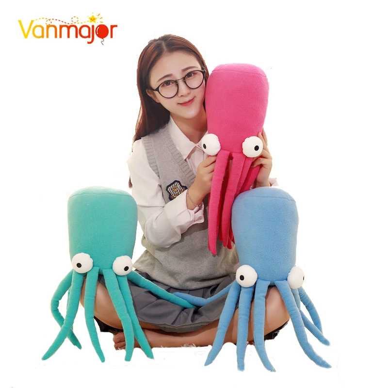 Poupee Pieuvre 3d Yeux Originaux Bleu Rose Vert Animal En Peluche Doux Jouets Pour Bebe Cadeau 45cm Aliexpress