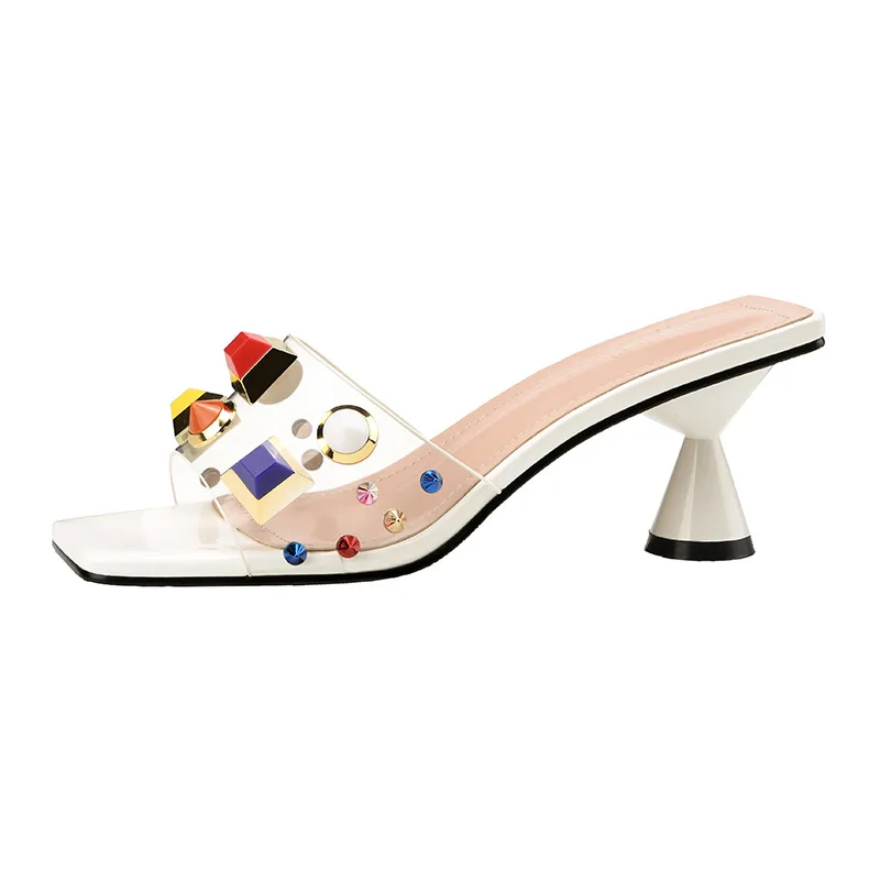 

European 5 excellent fashion women sandals high quality Leisure beautiful women shoes slip on beading colorful ladies slippers