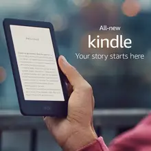 Все новые Kindle черный версия, теперь со встроенным фронтальным светильник, Wi-Fi, 4GB для чтения электронных книг e-ink экран 6-дюймовый Электронные книги