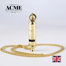 ACME Metropolitan 15/Gold chain British Police whistle wild survival fashion trend gold brass laser engraving whistle necklace ACME Metropolitan 15/Gold chain British Police whistle wild survival fashion trend gold brass laser engraving whistle necklace