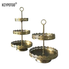 KCYPOTGO 3 яруса/2 яруса кекс вечерние стенд свадьба день рождения дисплей металлическая подставка для кексов, десерт лакомства вечерние украшения дисплей