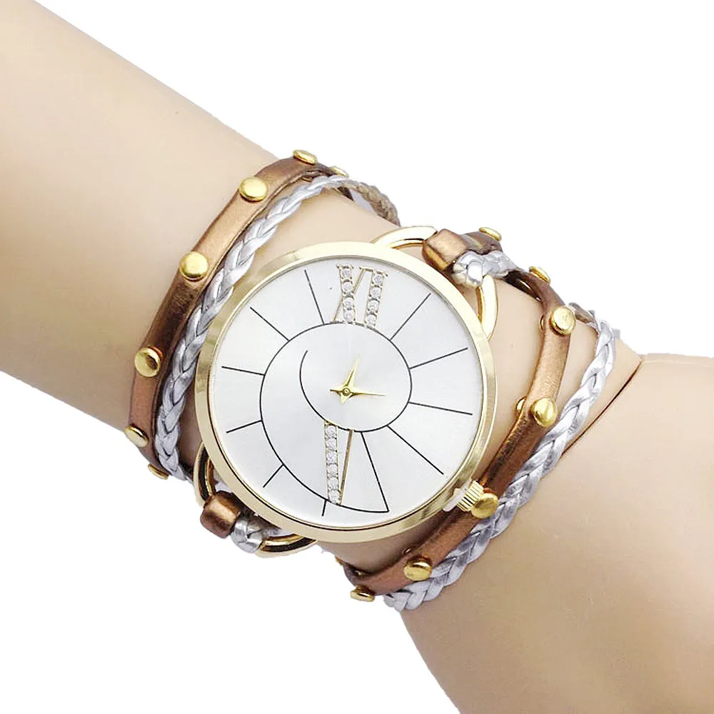 

The latest bestsellers woman watches 2017 brand luxury fashion simple casual Quartz Big Dial Bracelet Hand Wove hot sale 17Nov09