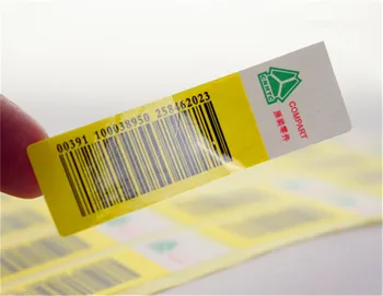 

1000pcs Customized Digital Printed Glossy Bar Code Labels Paper Stickers Custom Company Name/Logo Adhesive Stickers