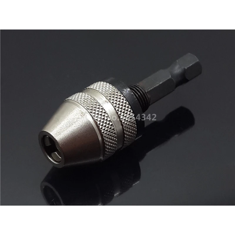 

0.3-3.6mm 1/4"Hex Shank Keyless Drill Bit Three-Jaw Chuck Quick Change Adapter Converter Woodworking Power Tools