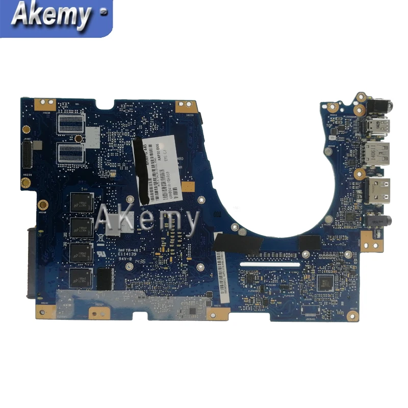  Akemy UX303LAB Laptop Motherboard FOR ASUS UX303LA UX303LNB Laptop Motherboard I7-5500U 4GB RAM 90N