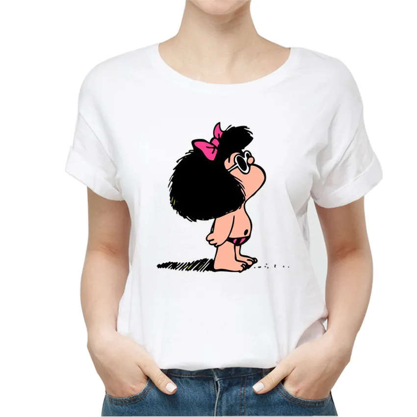 

Summer Fashion Harajuku Women Tops T shirt Toda Mafalda Pattern Print T shirt Casual Short Sleeve Lady T-shirt Cute Kawaii Tees